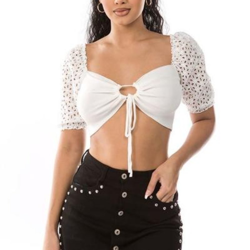 White Crop top